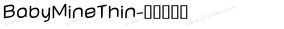 BabyMineThin字体转换