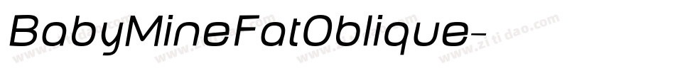 BabyMineFatOblique字体转换