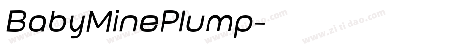 BabyMinePlump字体转换