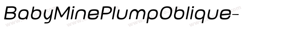 BabyMinePlumpOblique字体转换