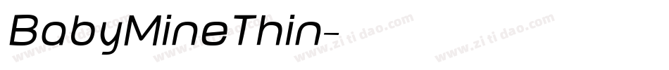 BabyMineThin字体转换