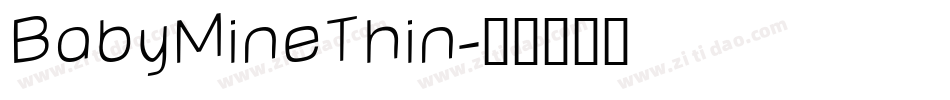 BabyMineThin字体转换