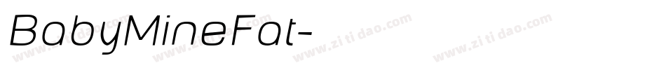 BabyMineFat字体转换