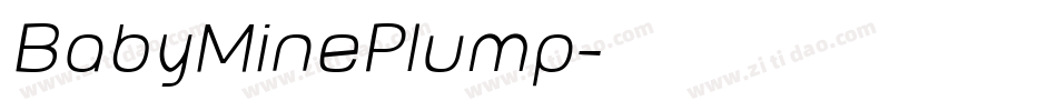 BabyMinePlump字体转换