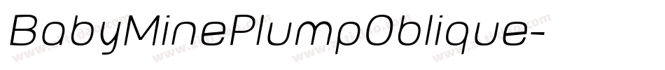 BabyMinePlumpOblique字体转换