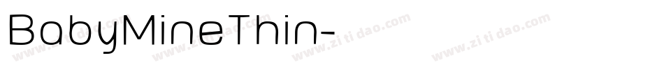 BabyMineThin字体转换