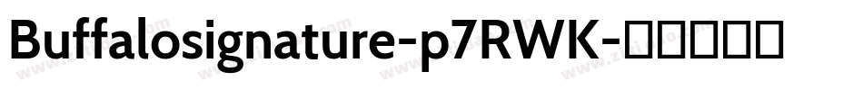 Buffalosignature-p7RWK字体转换