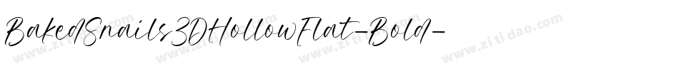 BakedSnails3DHollowFlat-Bold字体转换