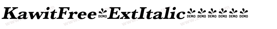 KawitFree-ExtItalic字体转换