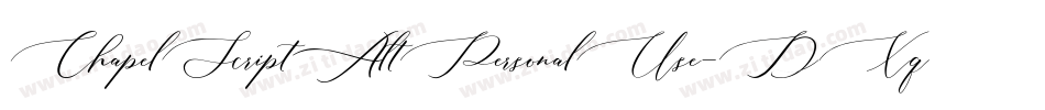ChapelScriptAltPersonalUse-DXq9字体转换