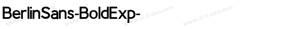 BerlinSans-BoldExp字体转换