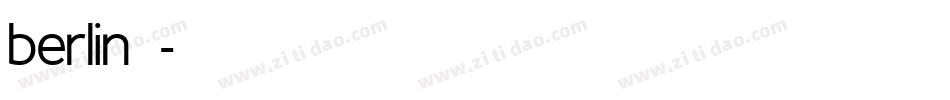 berlin字体字体转换