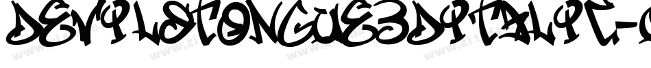 DevilsTongue3DItalic-qZZ3r字体转换