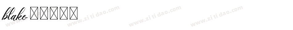blake字体转换