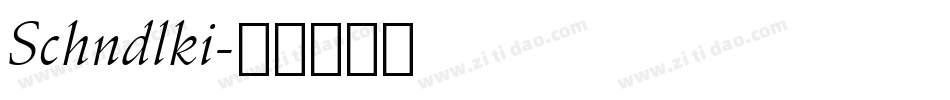 Schndlki字体转换