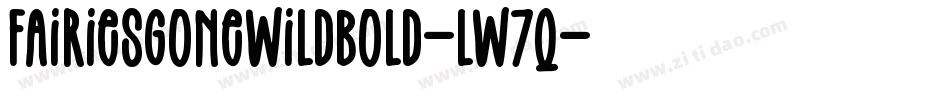 FairiesGoneWildBold-lW7q字体转换