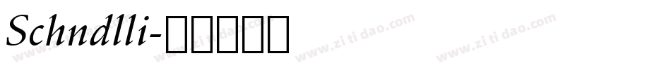 Schndlli字体转换