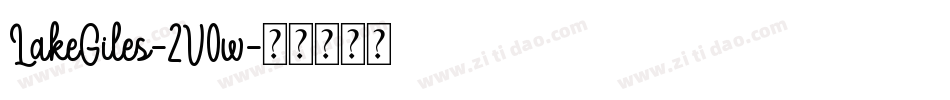 LakeGiles-2V0w字体转换