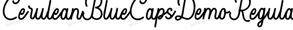 CeruleanBlueCapsDemoRegular-Wjo4字体转换
