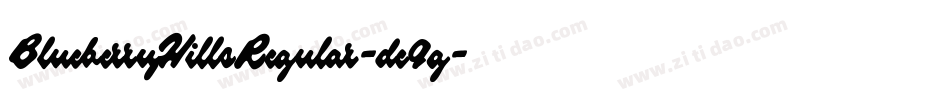 BlueberryHillsRegular-de9g字体转换