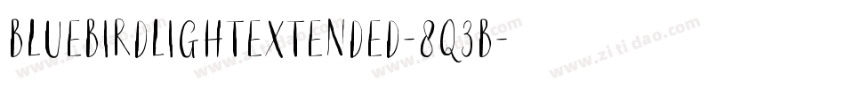 BluebirdLightExtended-8q3B字体转换
