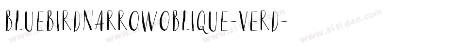 BluebirdNarrowOblique-verD字体转换