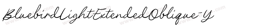 BluebirdLightExtendedOblique-YBo8字体转换