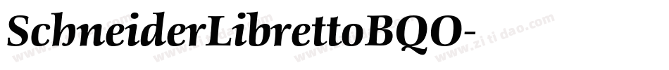 SchneiderLibrettoBQO字体转换