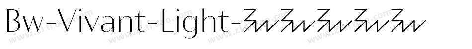 Bw-Vivant-Light字体转换