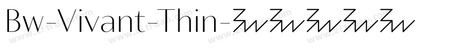 Bw-Vivant-Thin字体转换