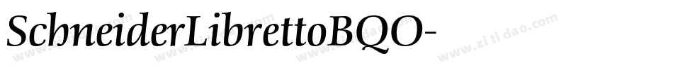 SchneiderLibrettoBQO字体转换