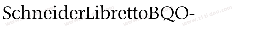 SchneiderLibrettoBQO字体转换