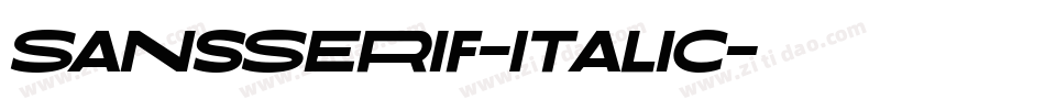 SansSerif-Italic字体转换