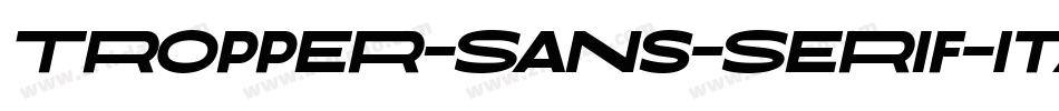 Tropper-Sans-Serif-Italic字体转换