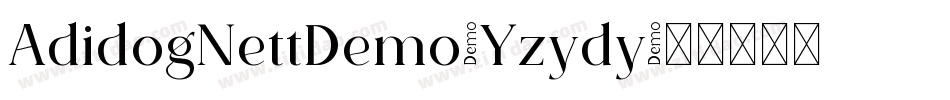 AdidogNettDemo-Yzydy字体转换