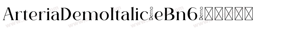 ArteriaDemoItalic-eBn6字体转换