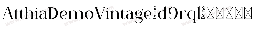 AtthiaDemoVintage-d9rql字体转换