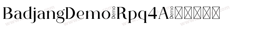 BadjangDemo-Rpq4A字体转换