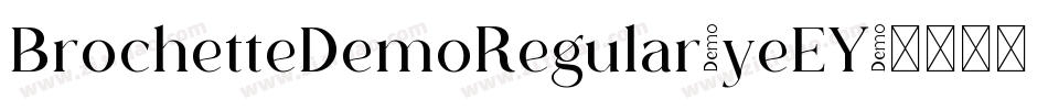 BrochetteDemoRegular-yeEY字体转换