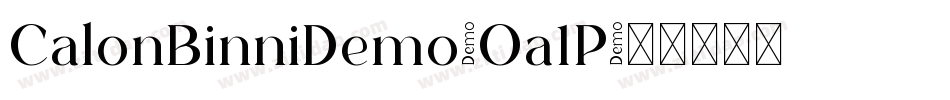 CalonBinniDemo-Oa1P字体转换