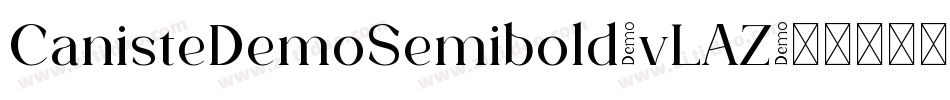 CanisteDemoSemibold-vLAZ字体转换