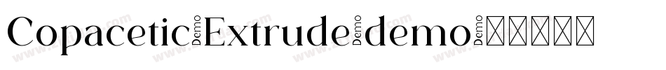 Copacetic-Extrude-demo字体转换