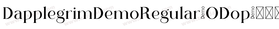 DapplegrimDemoRegular-ODop字体转换