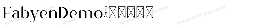 FabyenDemo字体转换