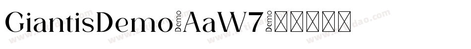 GiantisDemo-AaW7字体转换