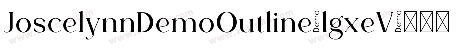 JoscelynnDemoOutline-lgxeV字体转换