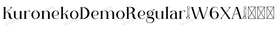 KuronekoDemoRegular-W6XA字体转换