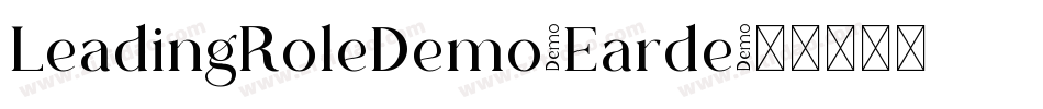 LeadingRoleDemo-Earde字体转换