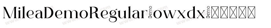MileaDemoRegular-owxdx字体转换