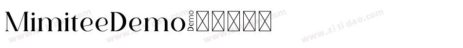 MimiteeDemo字体转换